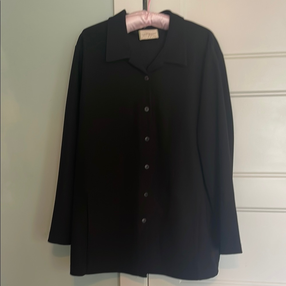 Elegant Black Women's Top XL Size 14 by CAPISTRANO